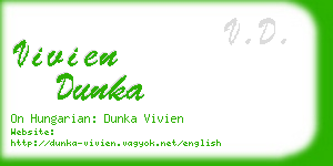 vivien dunka business card